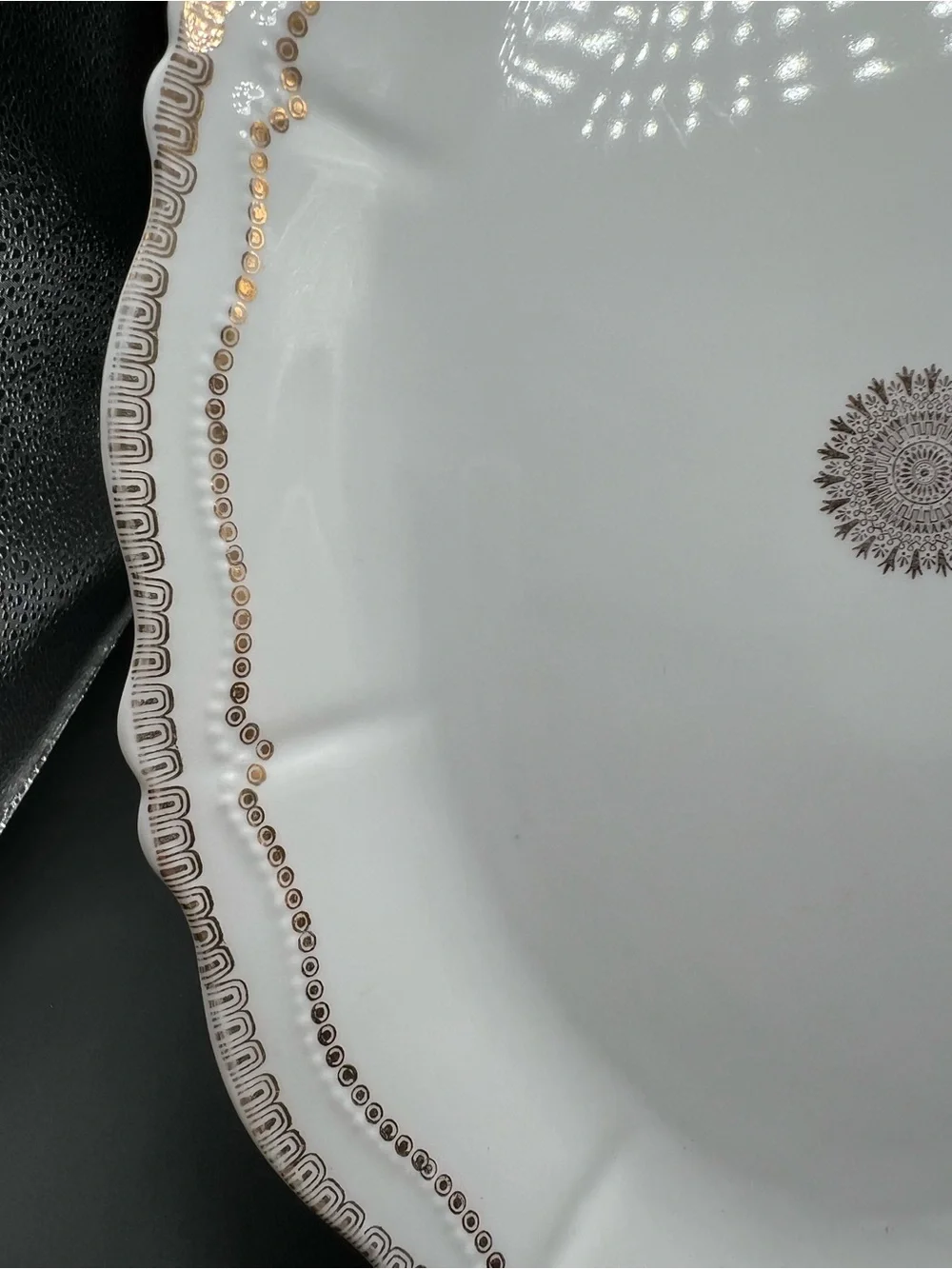 VTG O &E.G Royal Austria Porcelain White & Gold 13” Oval Serving Platter Ornate